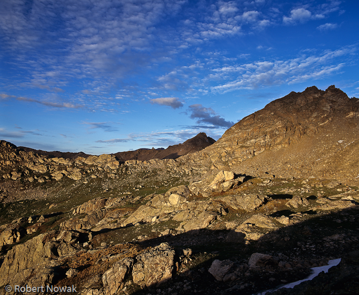 Hunter Fryingpan Wilderness, Colorado, Lost Man Lake, sunset, Williams Mountains, photo