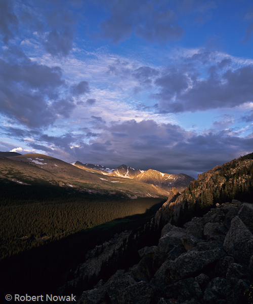 Mummy Range, Rocky Mountain National Park, Colorado, sunrise, Stormy Peaks Pass, photo