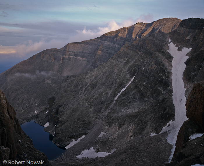 Chasm Lake, Rocky Mountain National Park, Mt. Meeker, Colorado, boulderfield, Longs Peak, photo